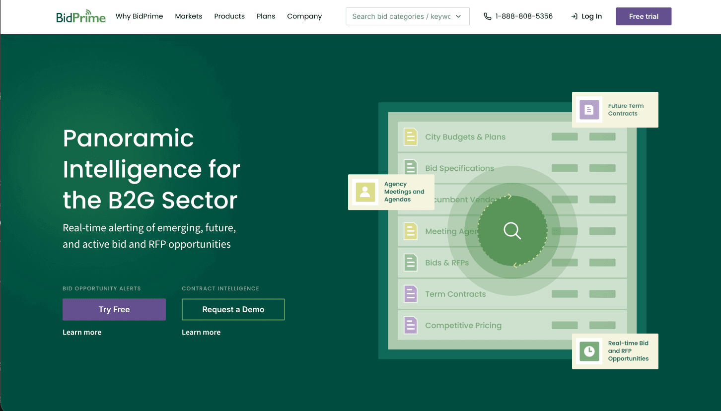 BidPrime platform screenshot