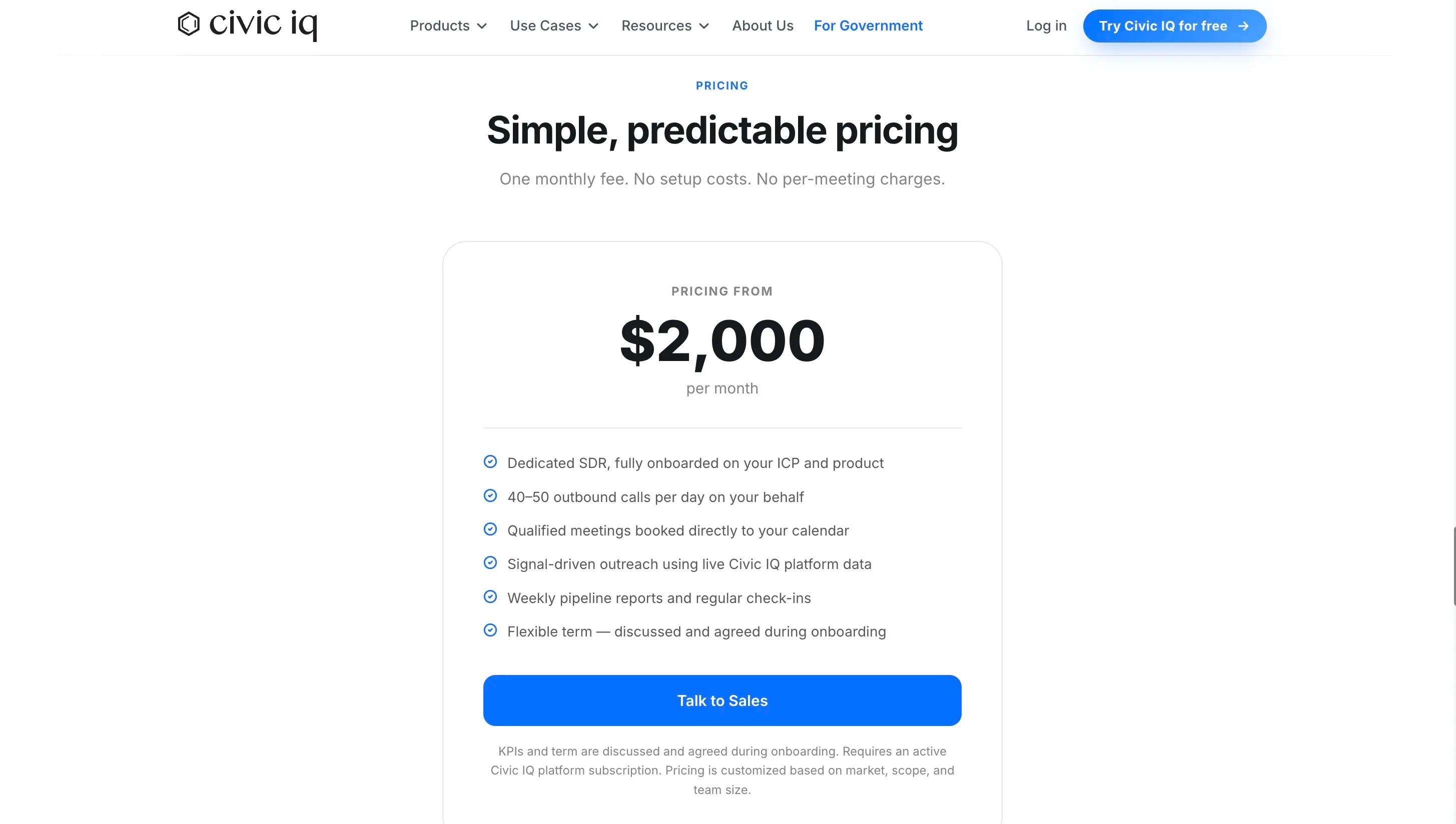 Civic IQ vs Pursuit pricing model: consumption versus flat